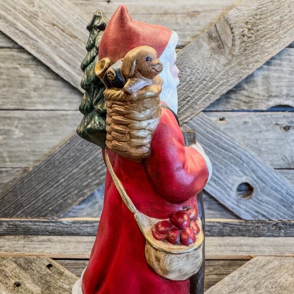 1989 Vintage Provincial Mold, Old World Santa Claus Ceramic Tabletop Decor, 11”H - Picture 5 of 12
